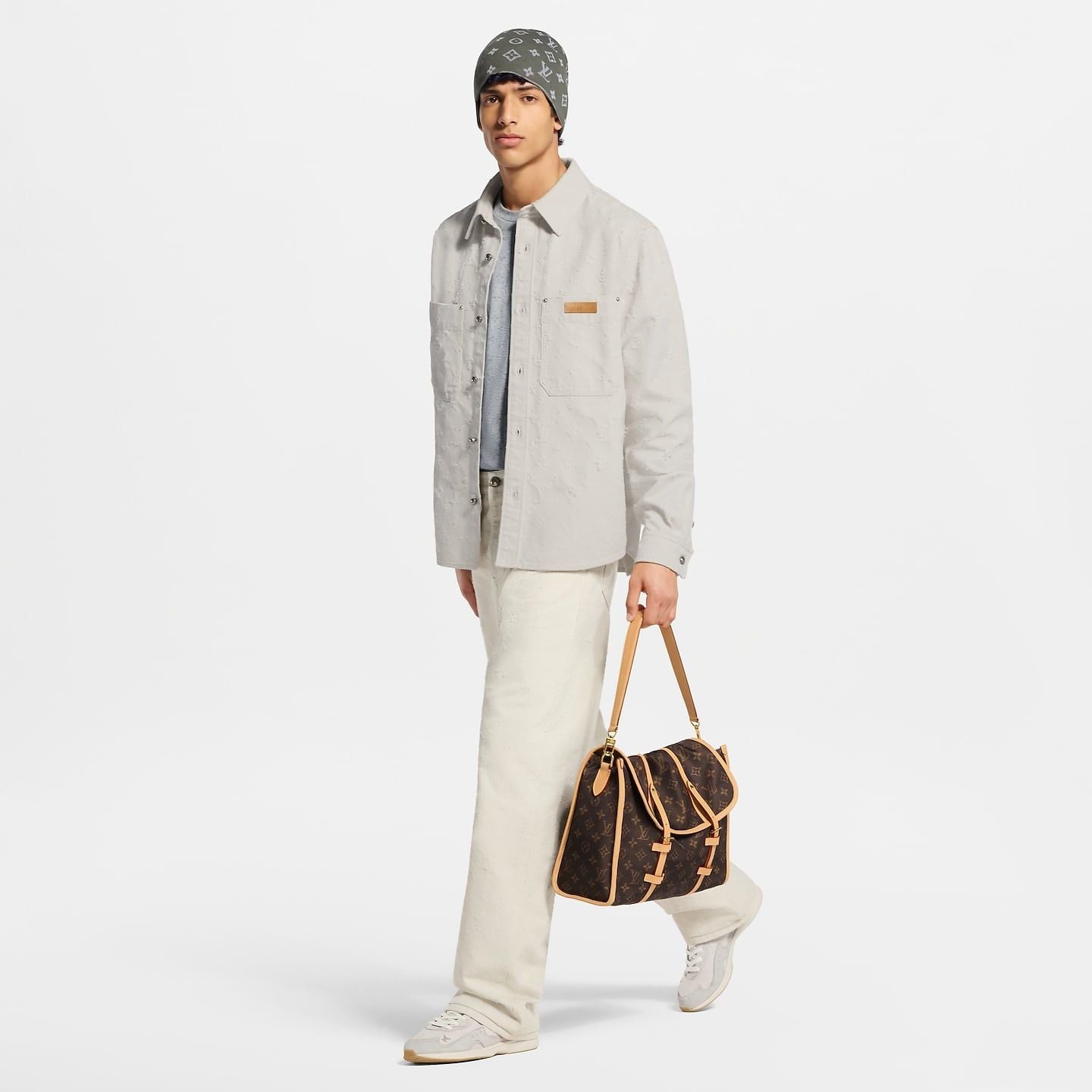  Giày Nam Louis Vuitton LV Drop 300 Sneakers 'Beige' 