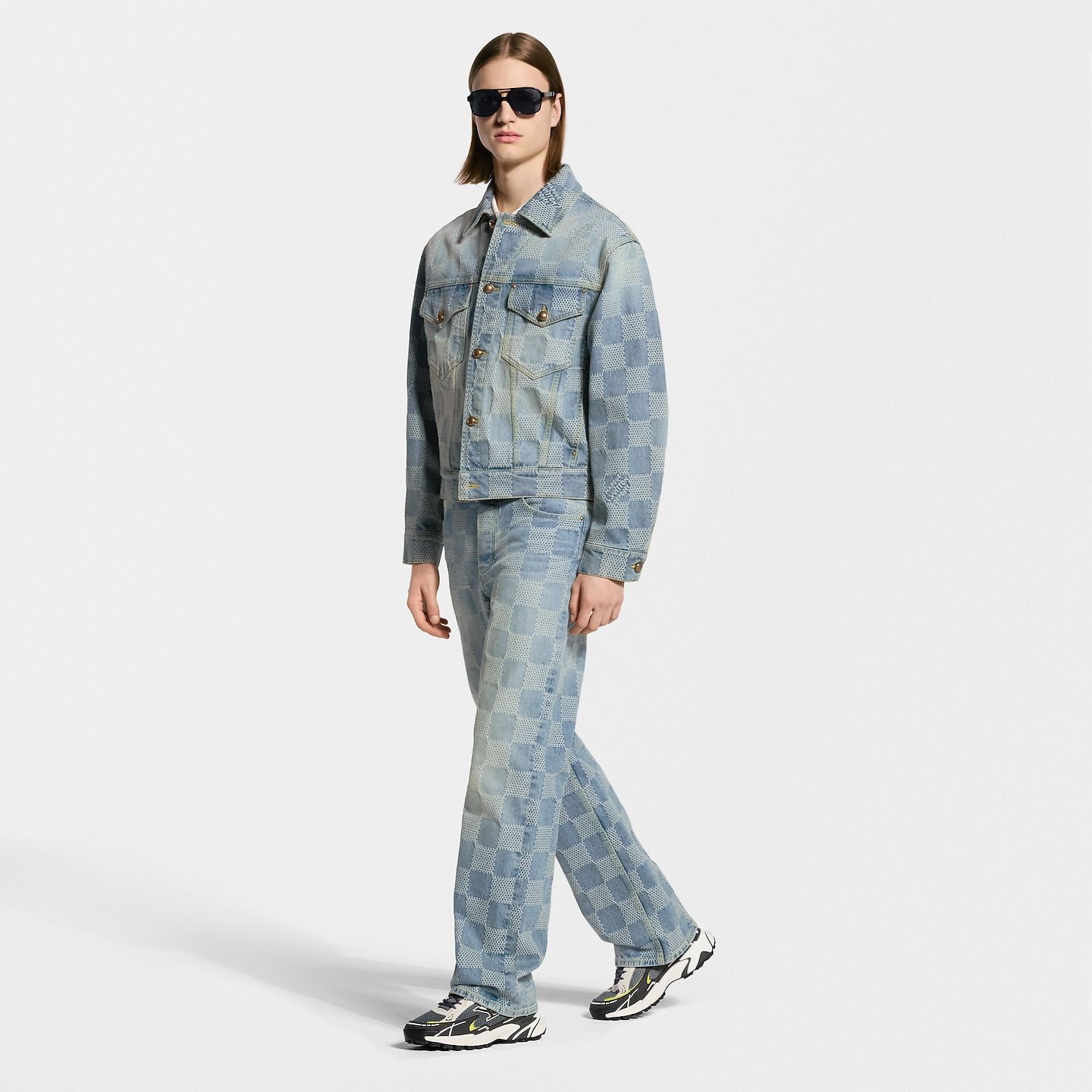  Giày Nam Louis Vuitton LV Tatic Runner Trainers 'Anthracite' 