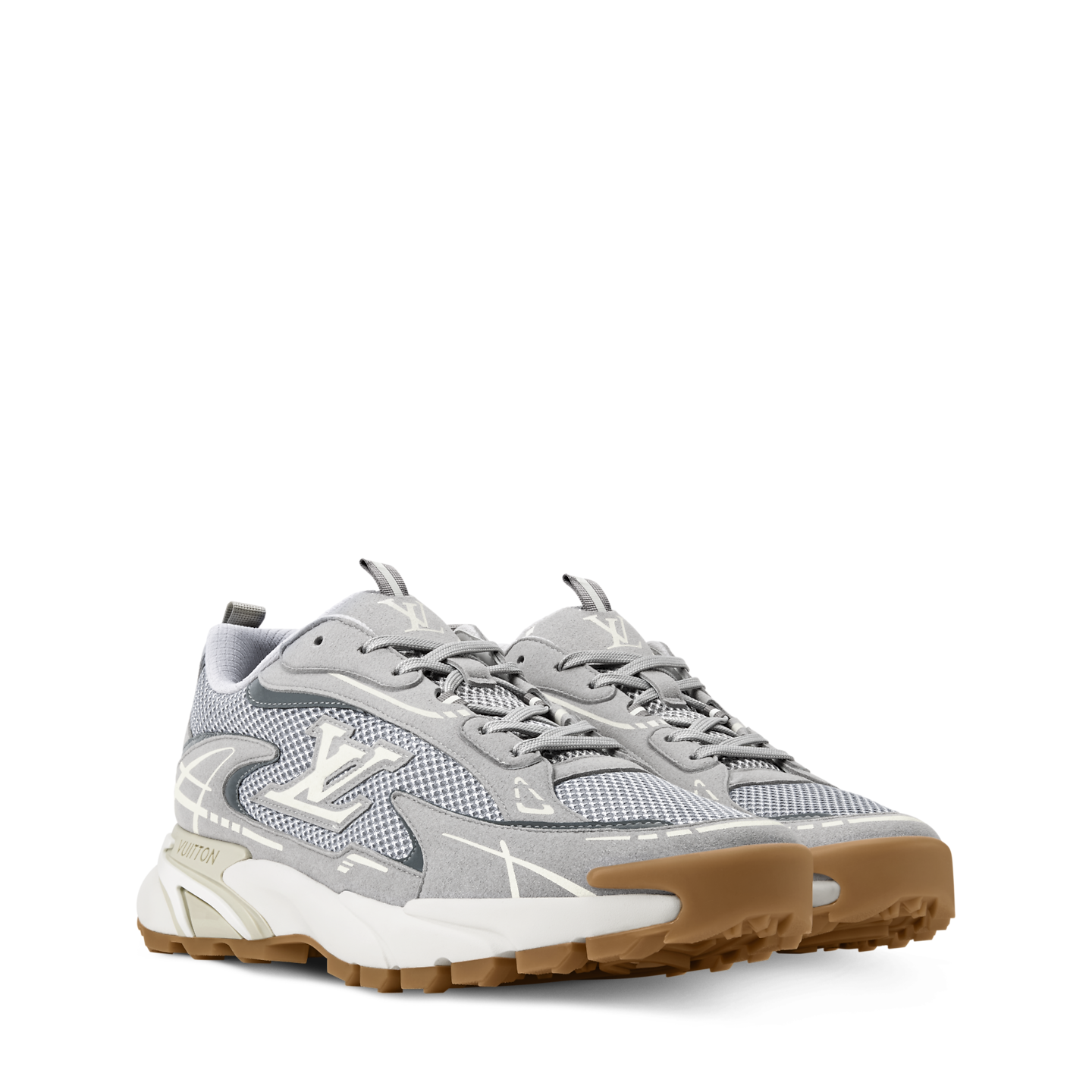  Giày Nam Louis Vuitton LV Tatic Runner Trainers 'Grey' 