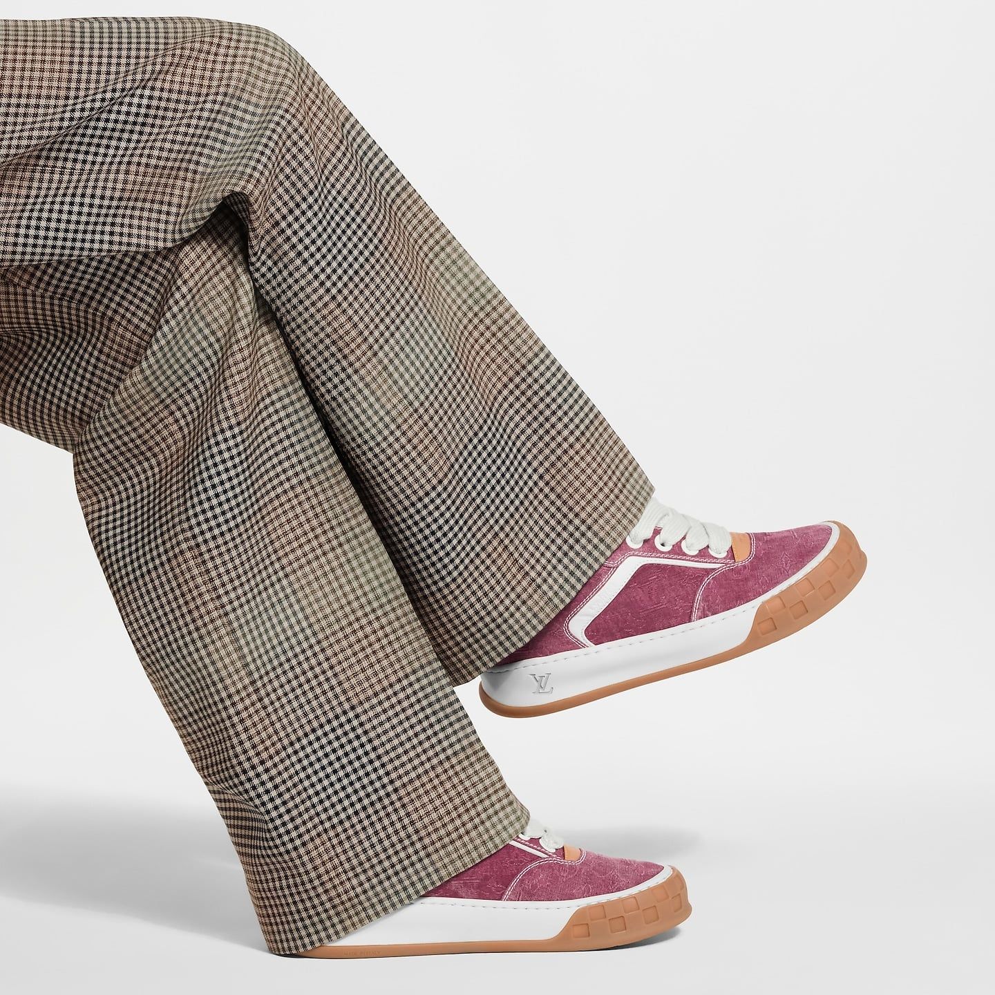  Giày Nam Louis Vuitton LV Tilted Sneakers 'Pink' 