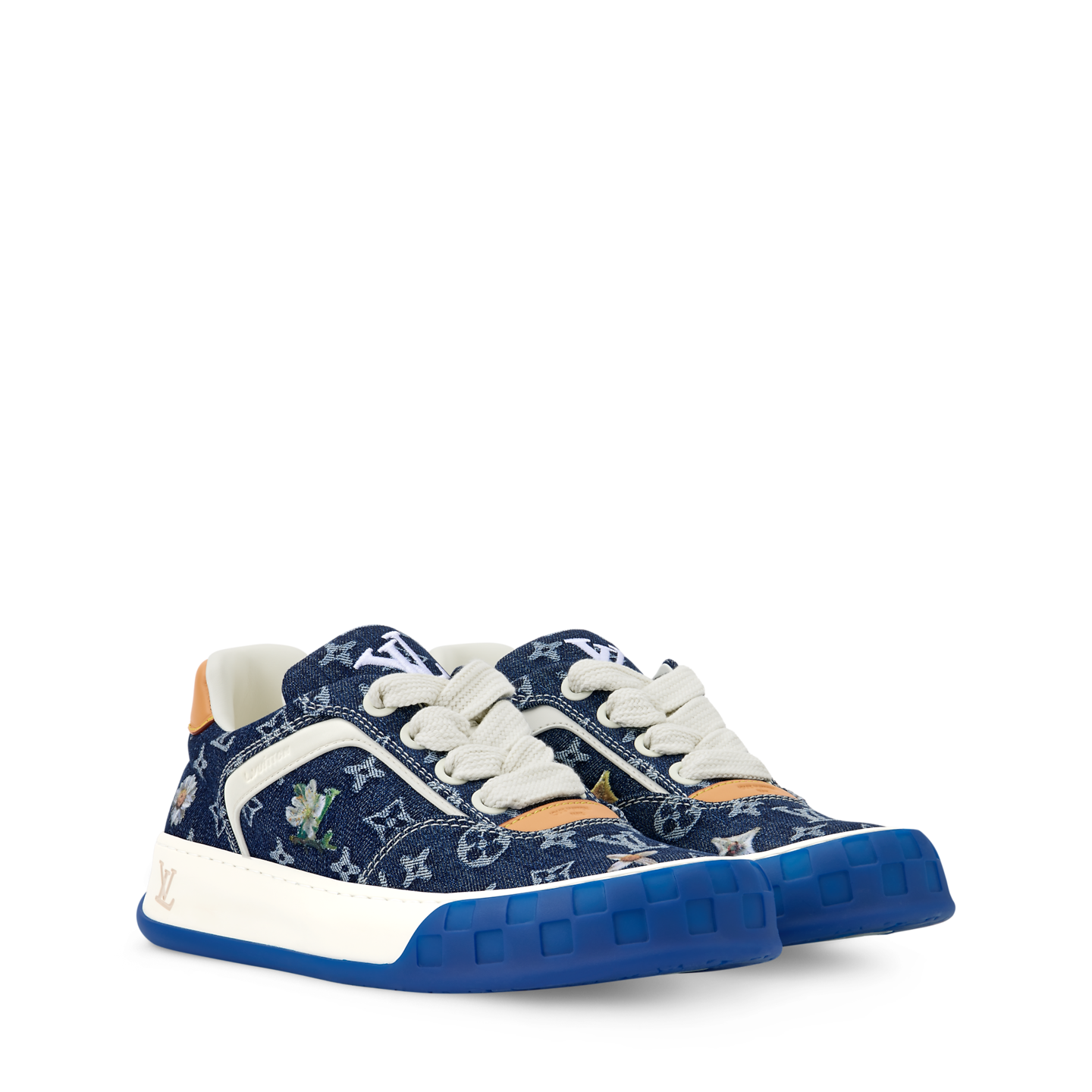 Giày Nam Louis Vuitton LV Tilted Trainers 'Blue' 