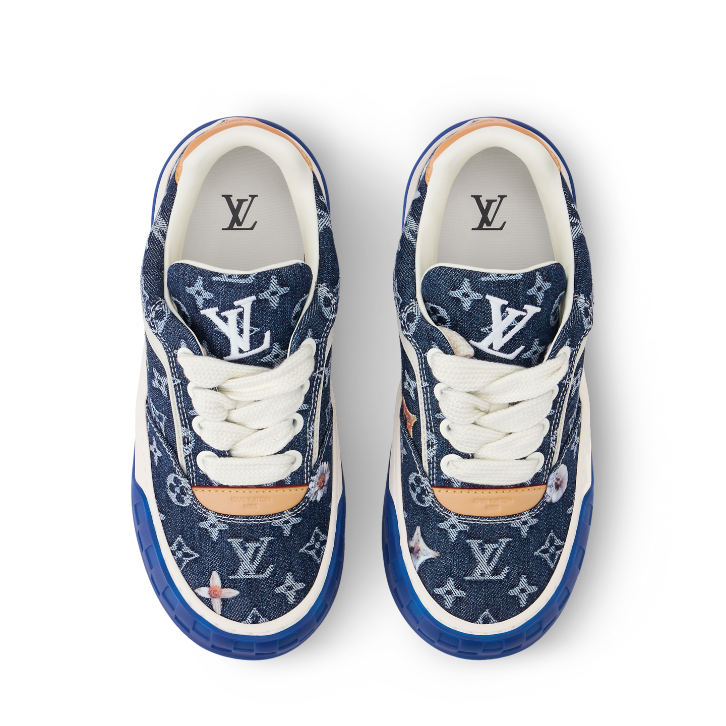  Giày Nam Louis Vuitton LV Tilted Trainers 'Blue' 
