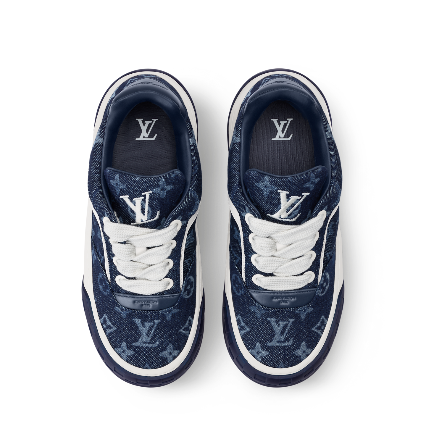  Giày Nam Louis Vuitton LV Tilted Trainers 'Blue' 