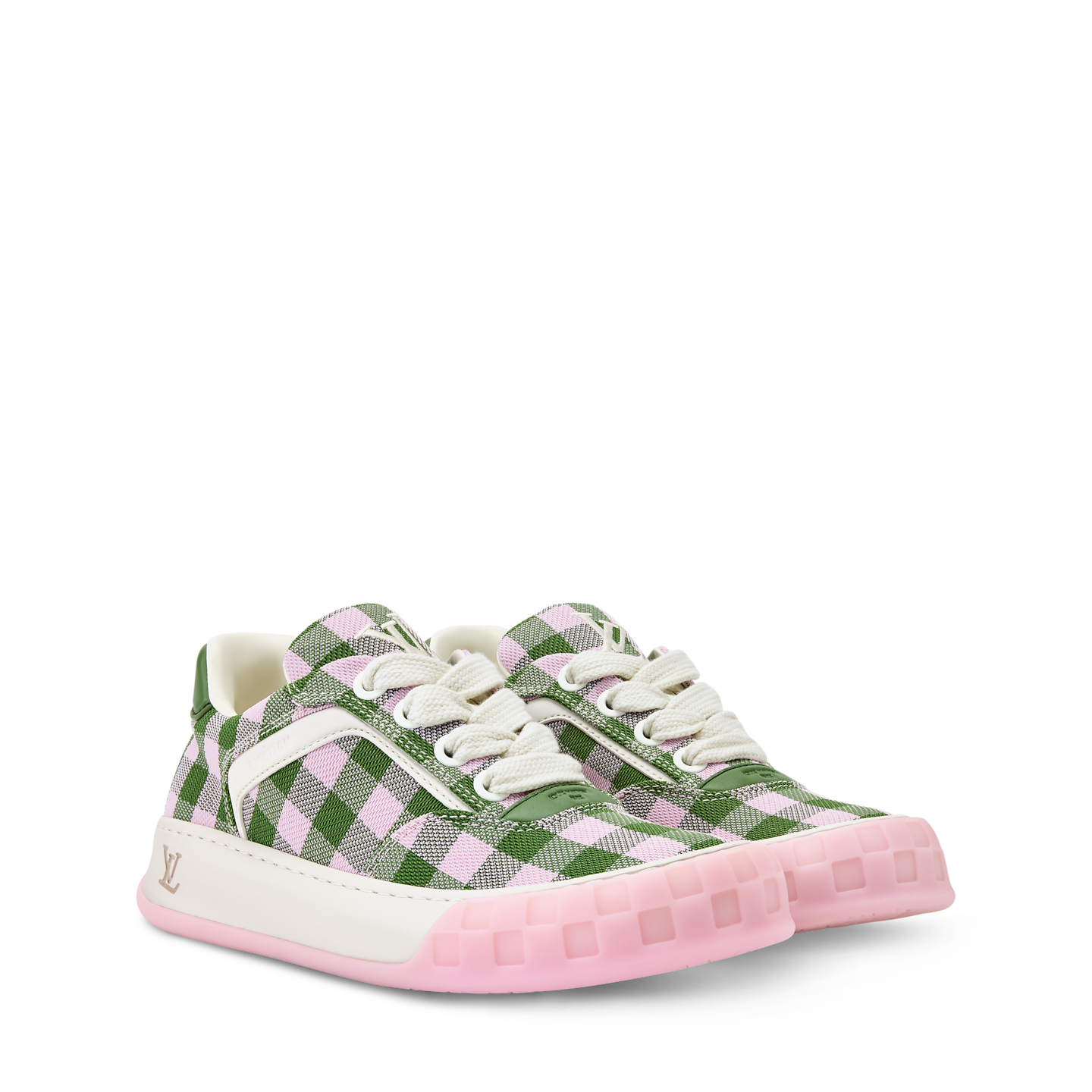  Giày Nam Louis Vuitton LV Tilted Trainers 'Rose' 