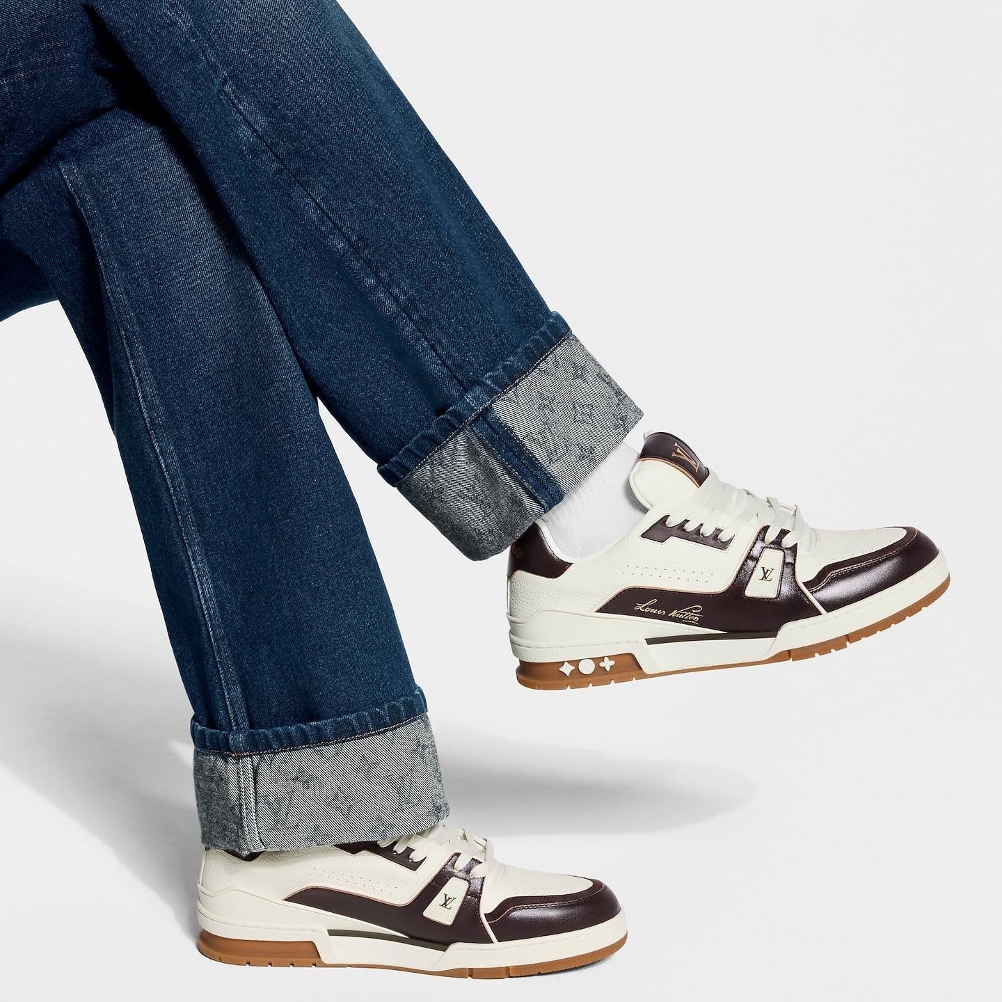 Giày Nam Louis Vuitton LV Trainer 'Brown' 