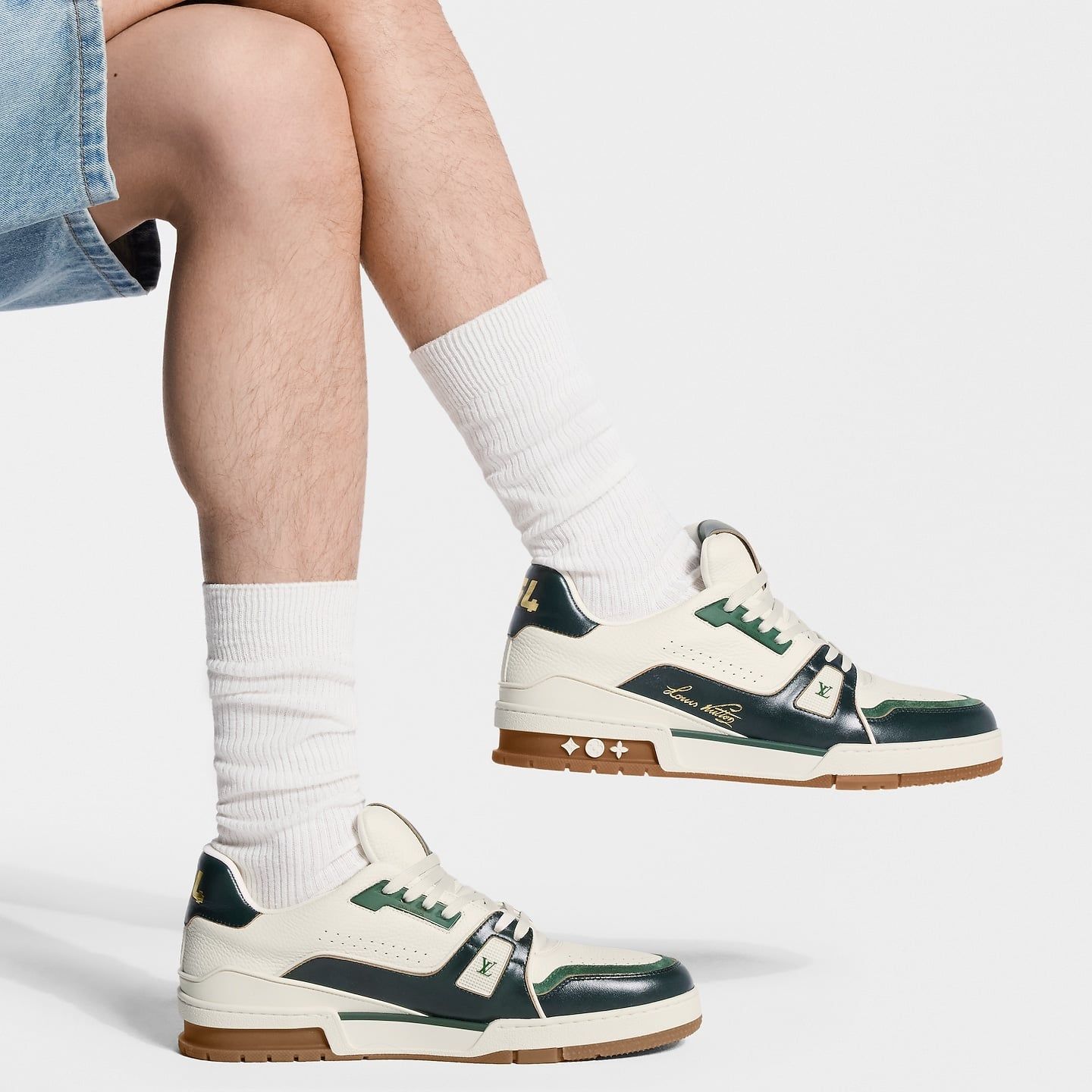  Giày Nam Louis Vuitton LV Trainer 'Green' 
