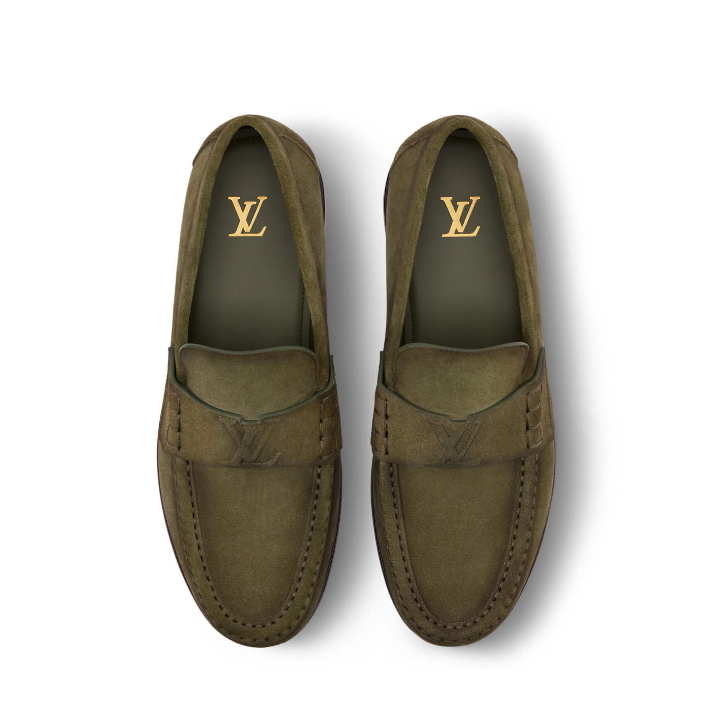  Giày Nam Louis Vuitton Major Loafers 'Kaki' 
