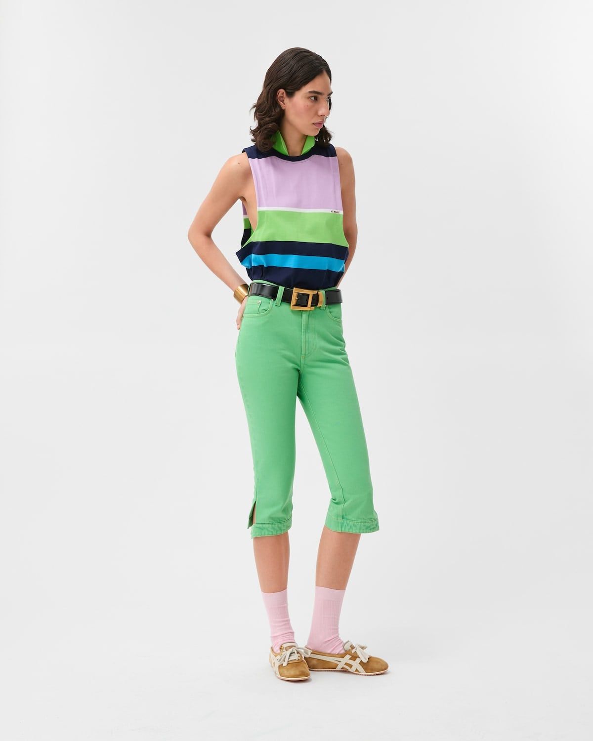  Giày Nữ Onitsuka Tiger x Versace Sakura 'Brown' 