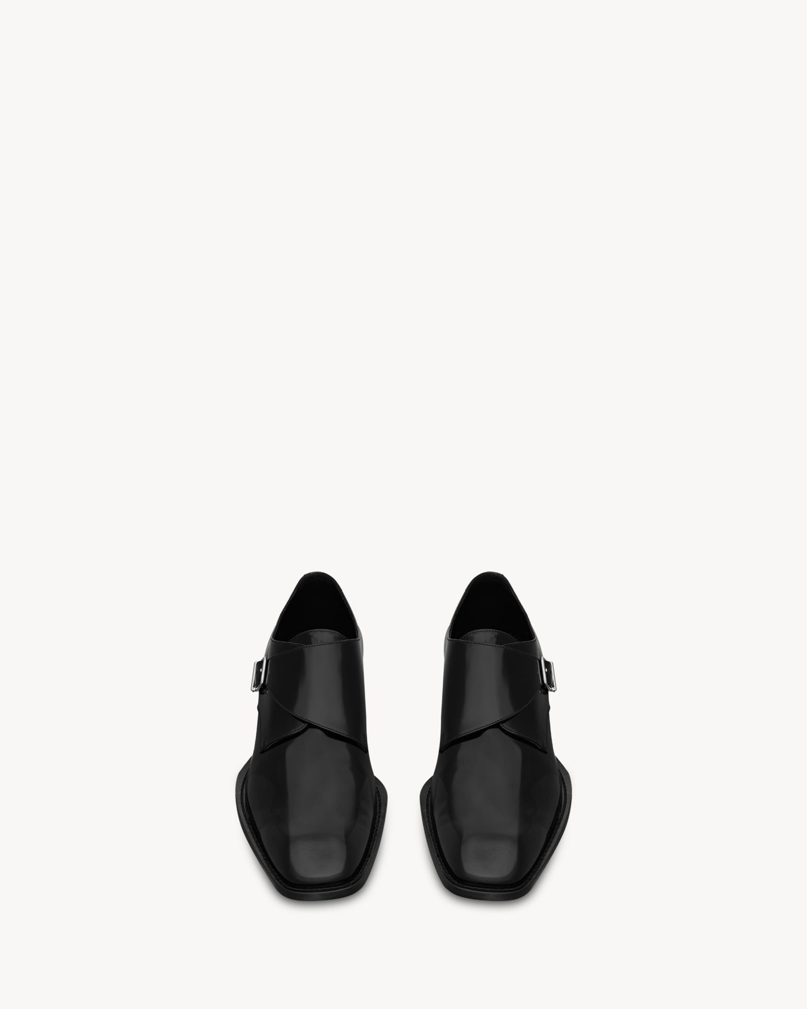  Giày Nam Saint Laurent Connor Monk Straps 'Black' 