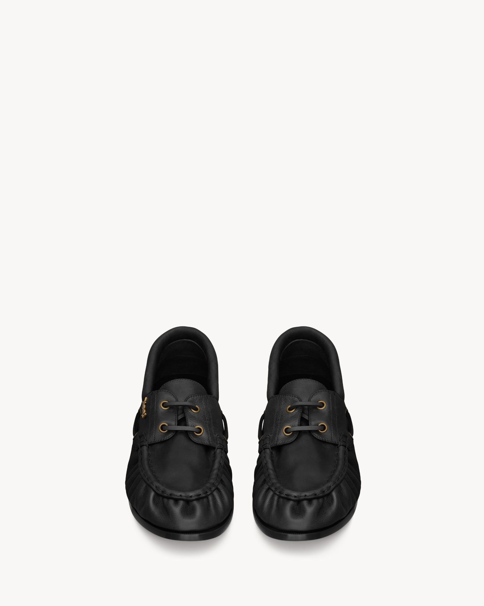  Giày Nam Saint Laurent Le Loafer Bateau 'Black' 
