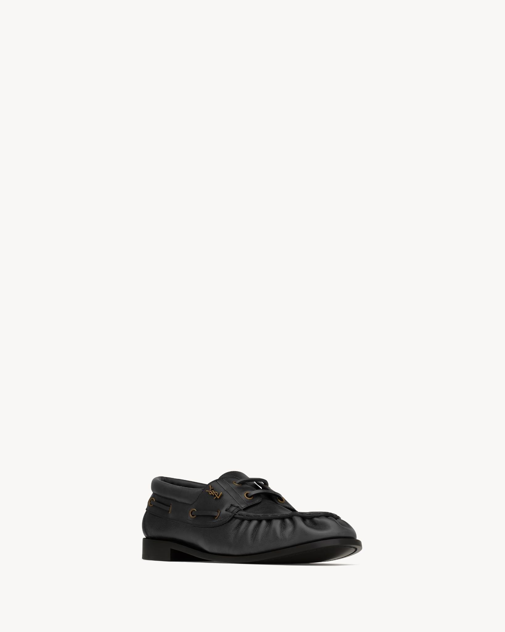  Giày Nam Saint Laurent Le Loafer Bateau 'Black' 