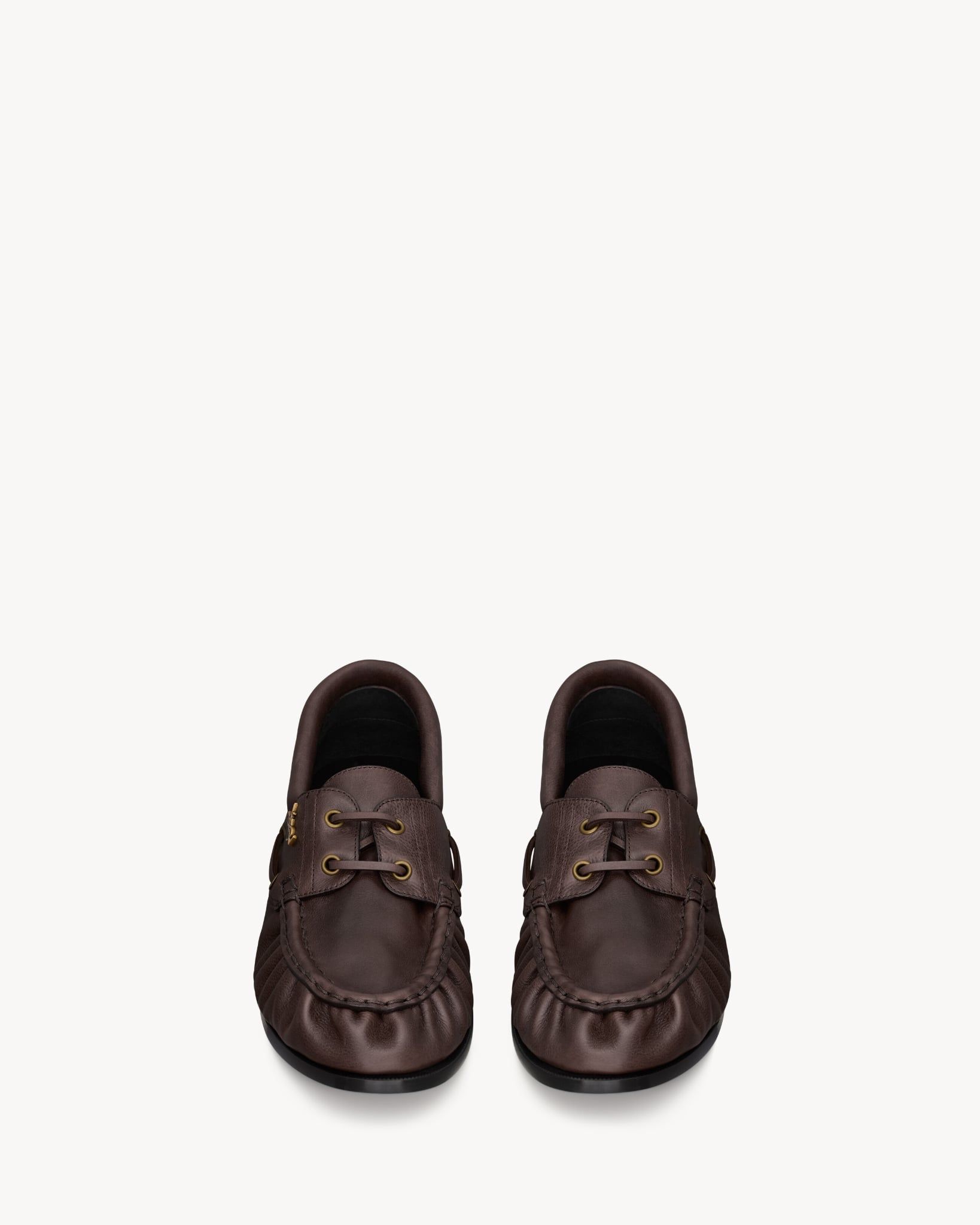  Giày Nam Saint Laurent Le Loafer Bateau 'Brown' 