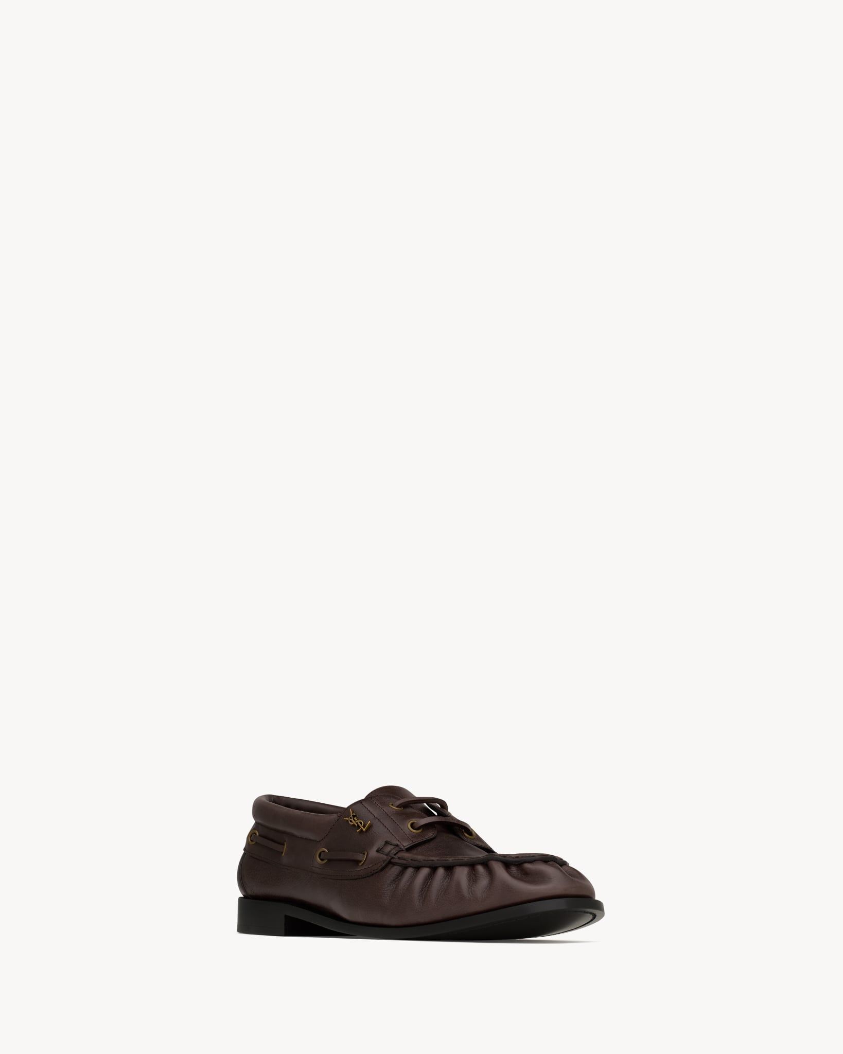  Giày Nam Saint Laurent Le Loafer Bateau 'Brown' 