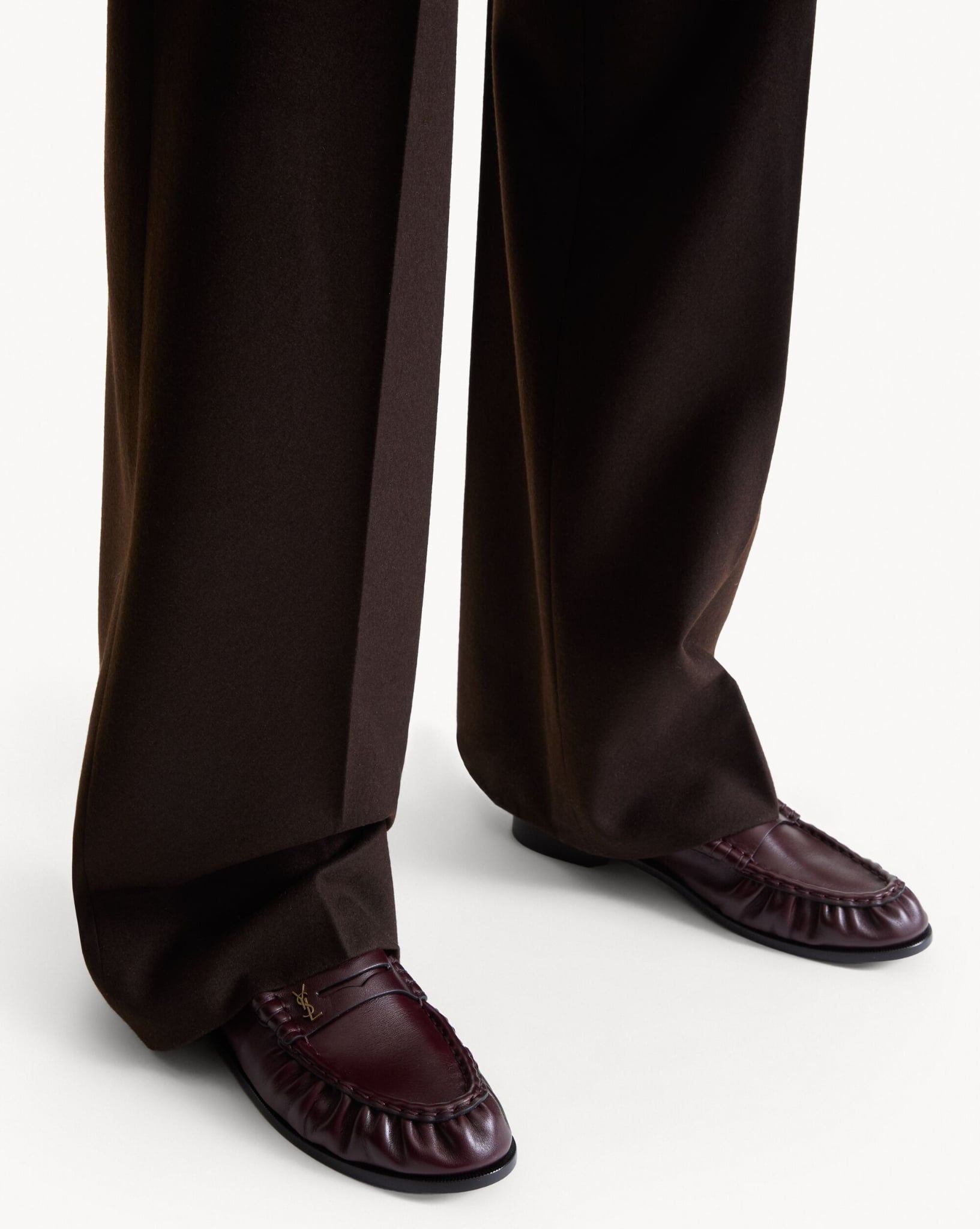  Giày Nam Saint Laurent Le Loafer Supple 'Bordeaux' 