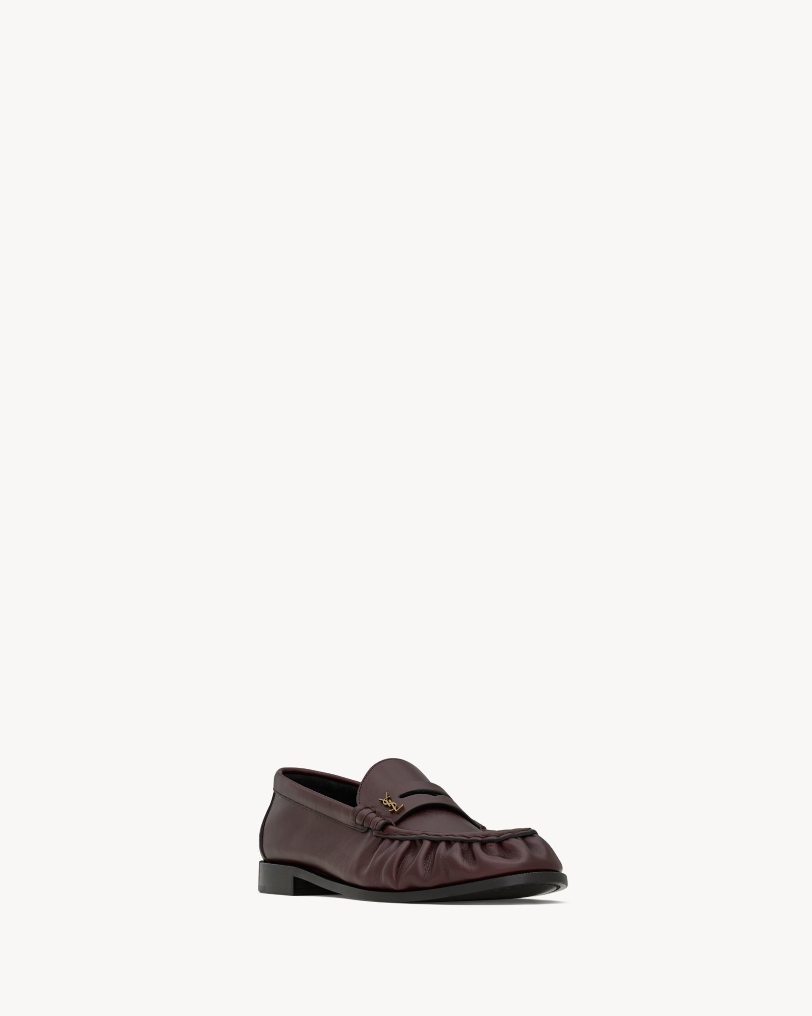  Giày Nam Saint Laurent Le Loafer Supple 'Bordeaux' 
