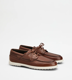  Giày Nam Tod's Boat Shoes In Leather 'Brown' 
