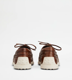  Giày Nam Tod's Boat Shoes In Leather 'Brown' 