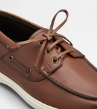  Giày Nam Tod's Boat Shoes In Leather 'Brown' 