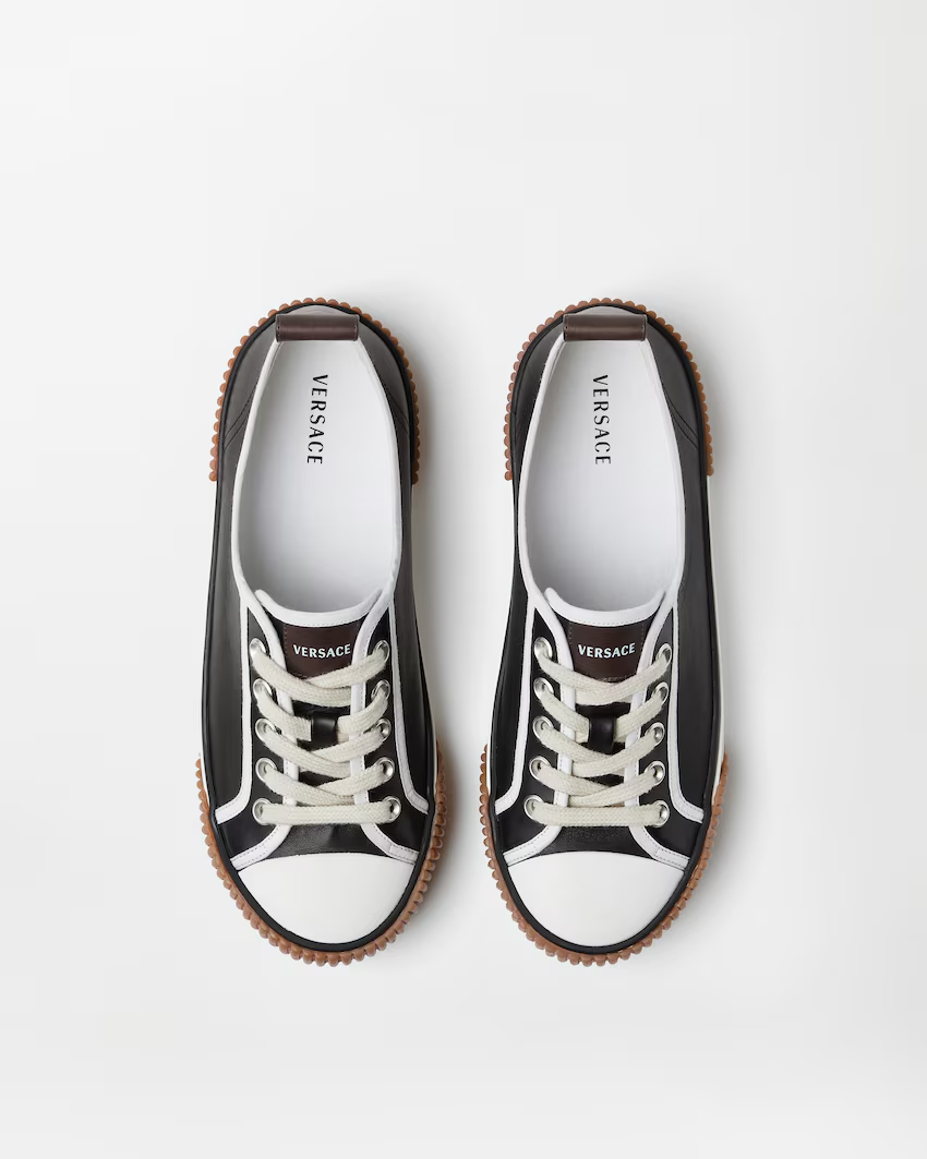  Giày Nam Versace Goliath Nappa Trainers 'Black' 