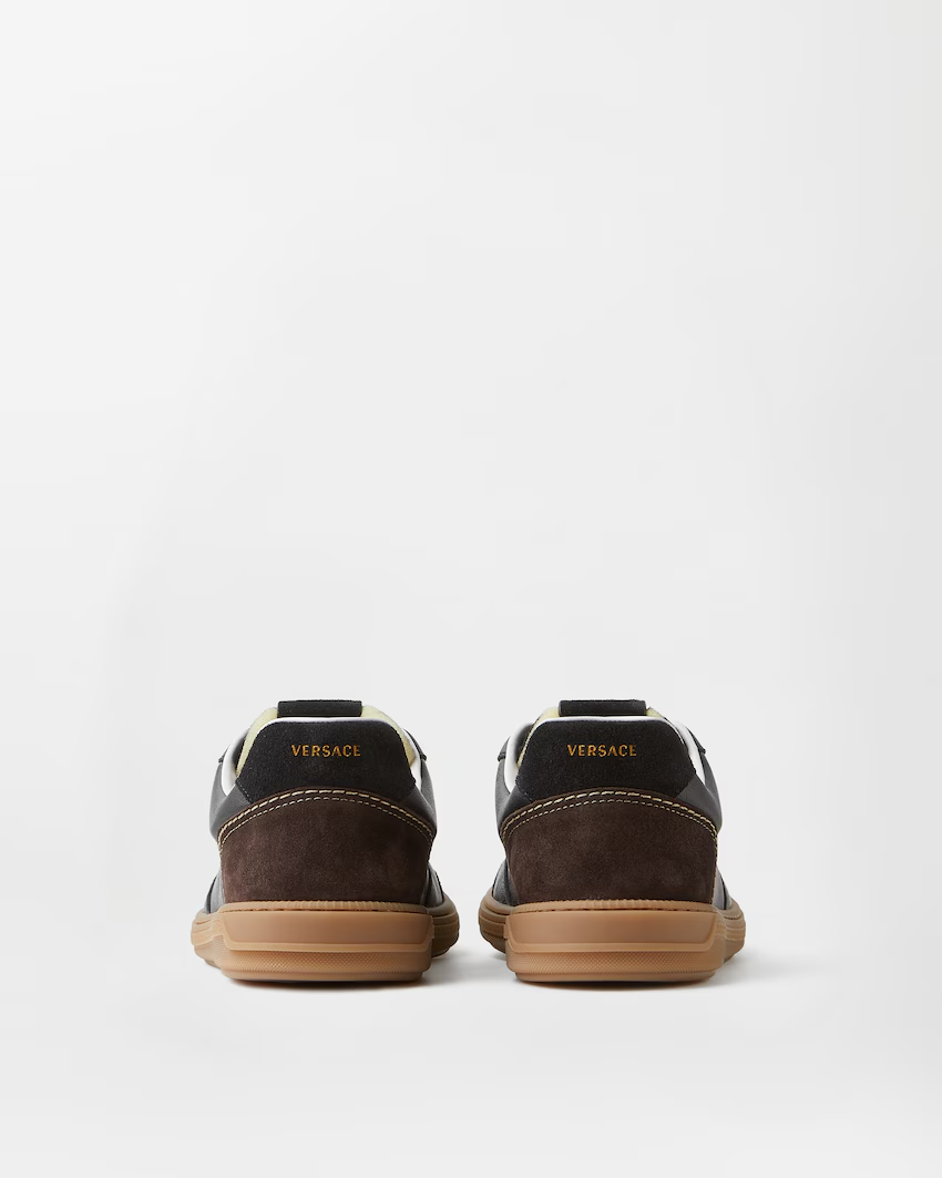 Giày Nam Versace Greca Court Nappa 'Brown' 
