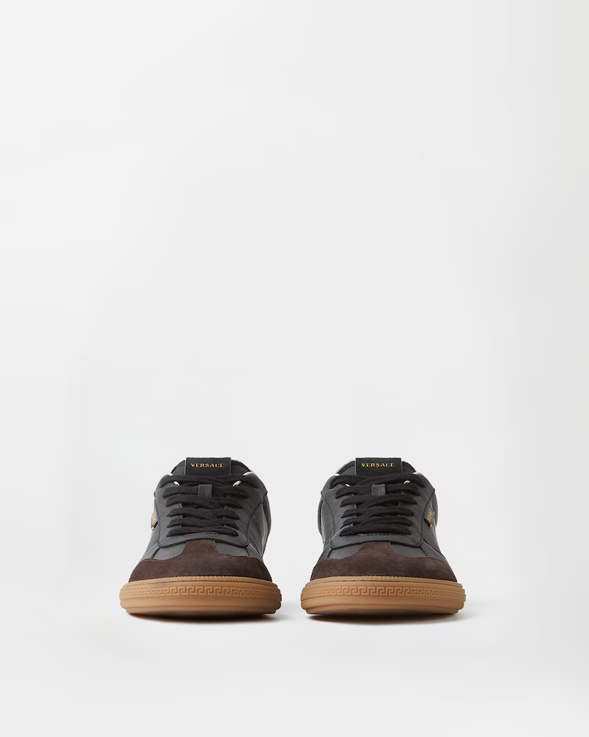  Giày Nam Versace Greca Court Nappa 'Brown' 