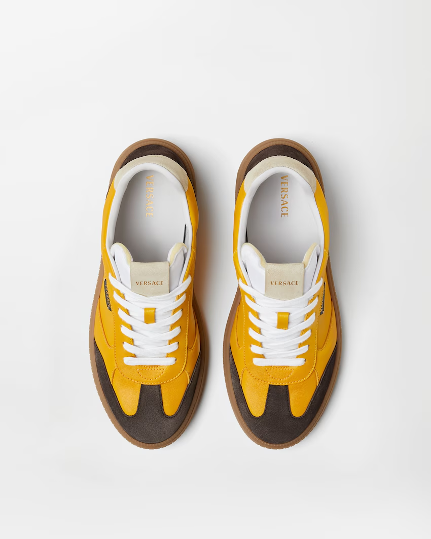  Giày Nam Versace Greca Court Nappa 'Yellow' 