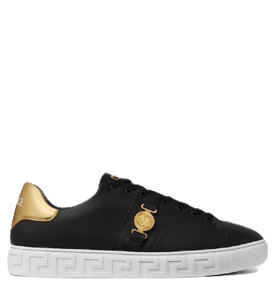  Giày Nam Versace Greca Leather 'Black' 