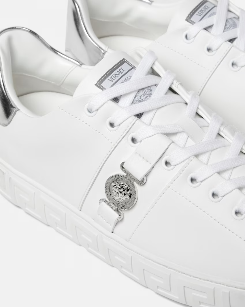  Giày Nam Versace Greca Leather 'White' 