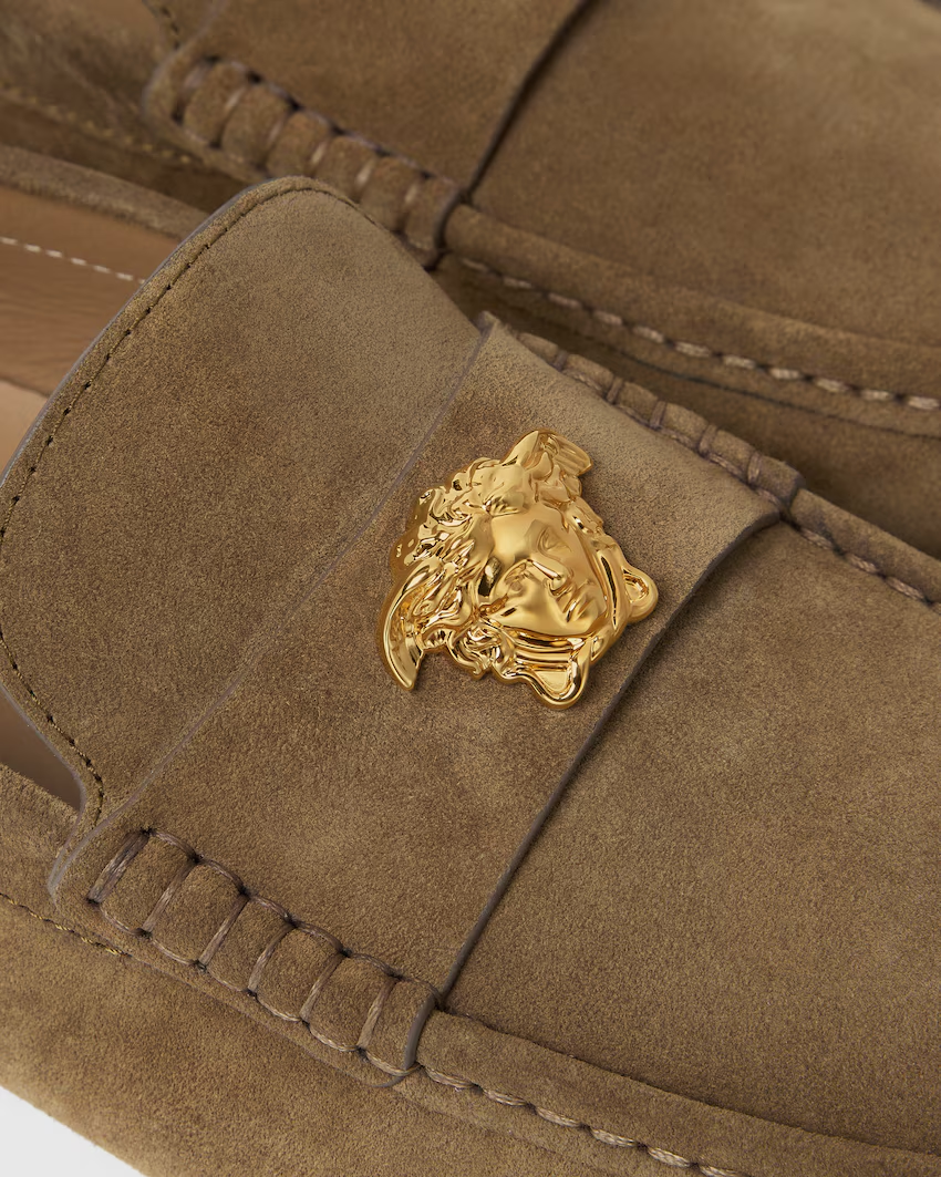  Giày Nam Versace La Medusa Suede 'Black' 