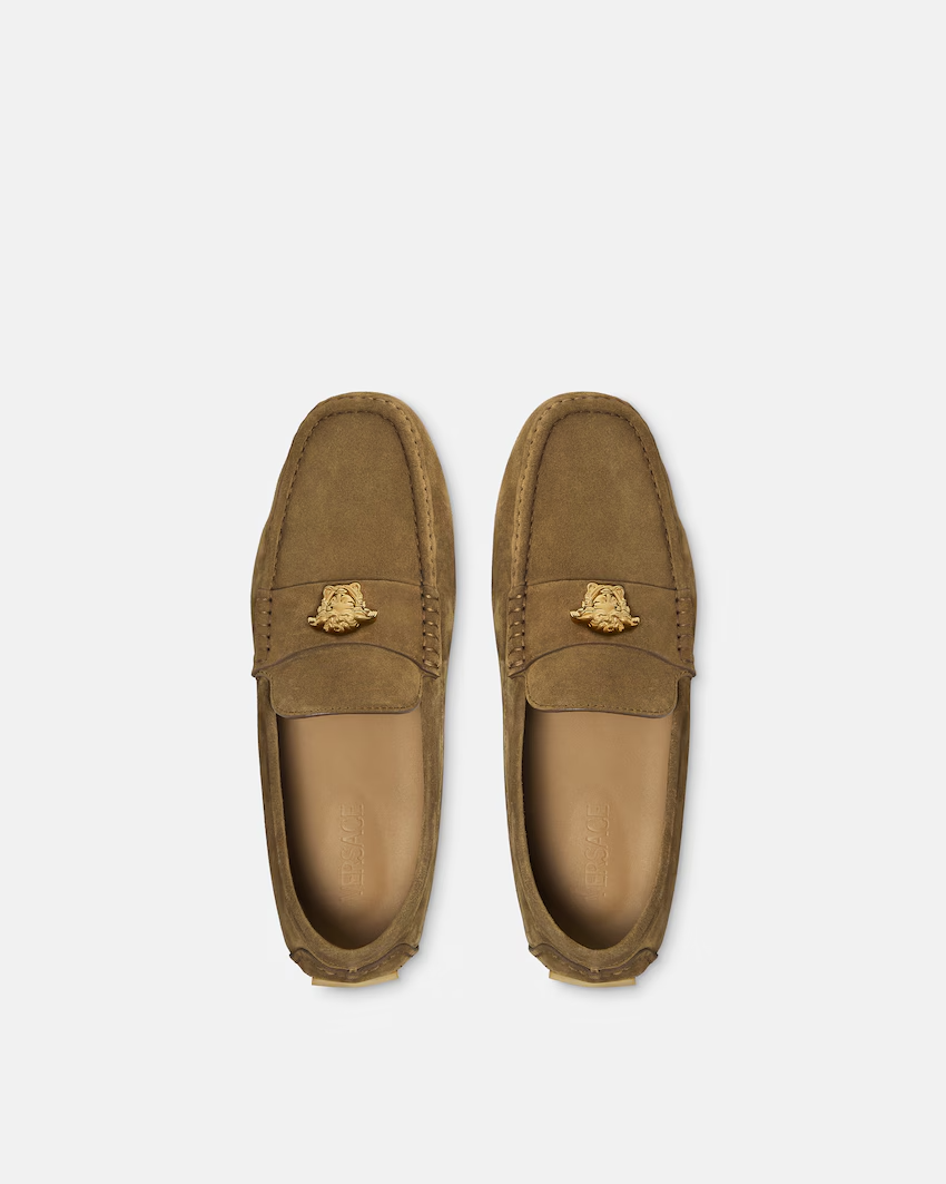  Giày Nam Versace La Medusa Suede 'Black' 