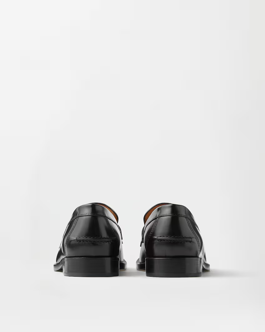  Giày Nam Versace Manu Leather Loafers 'Black' 