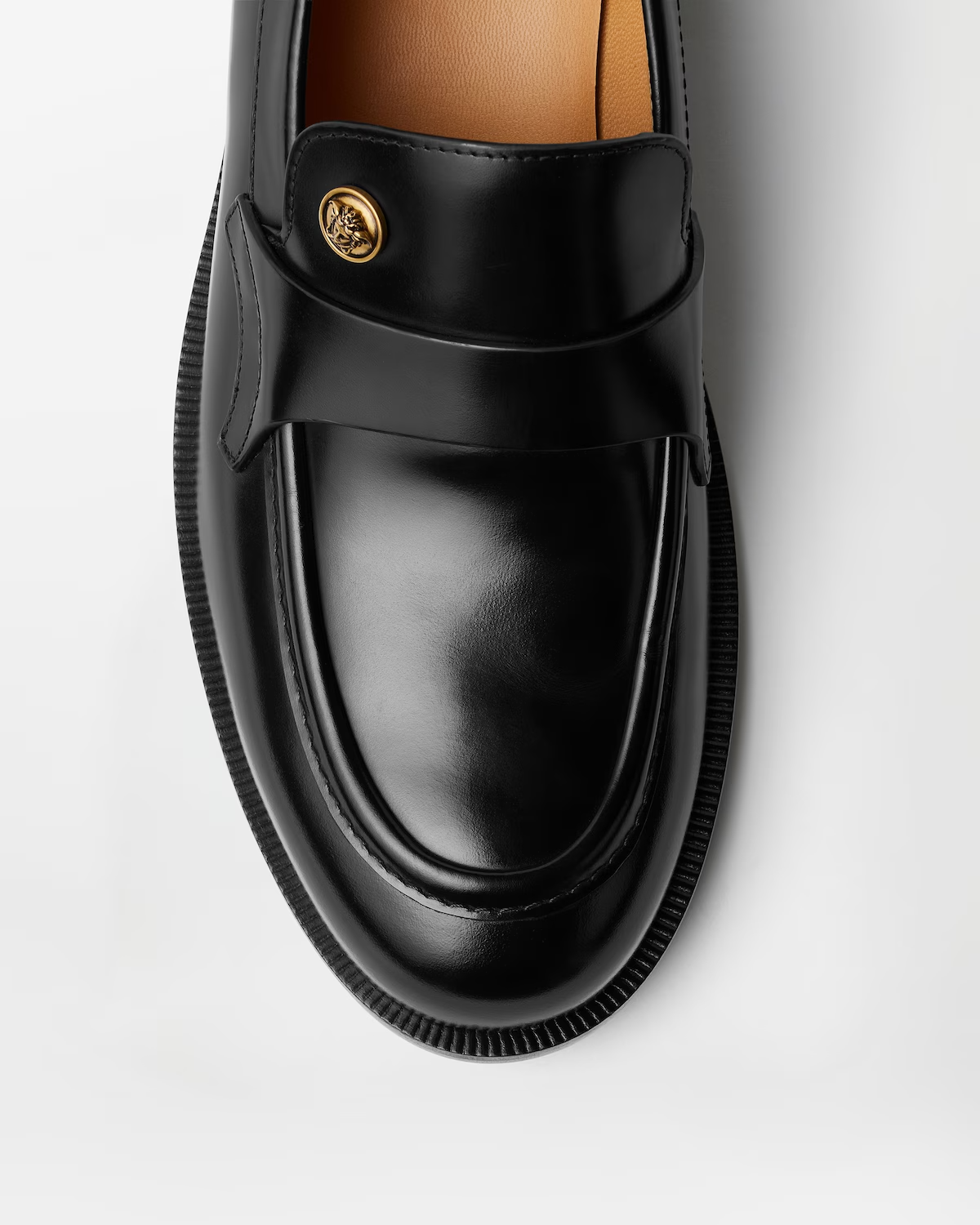  Giày Nam Versace Manu Leather Loafers 'Black' 