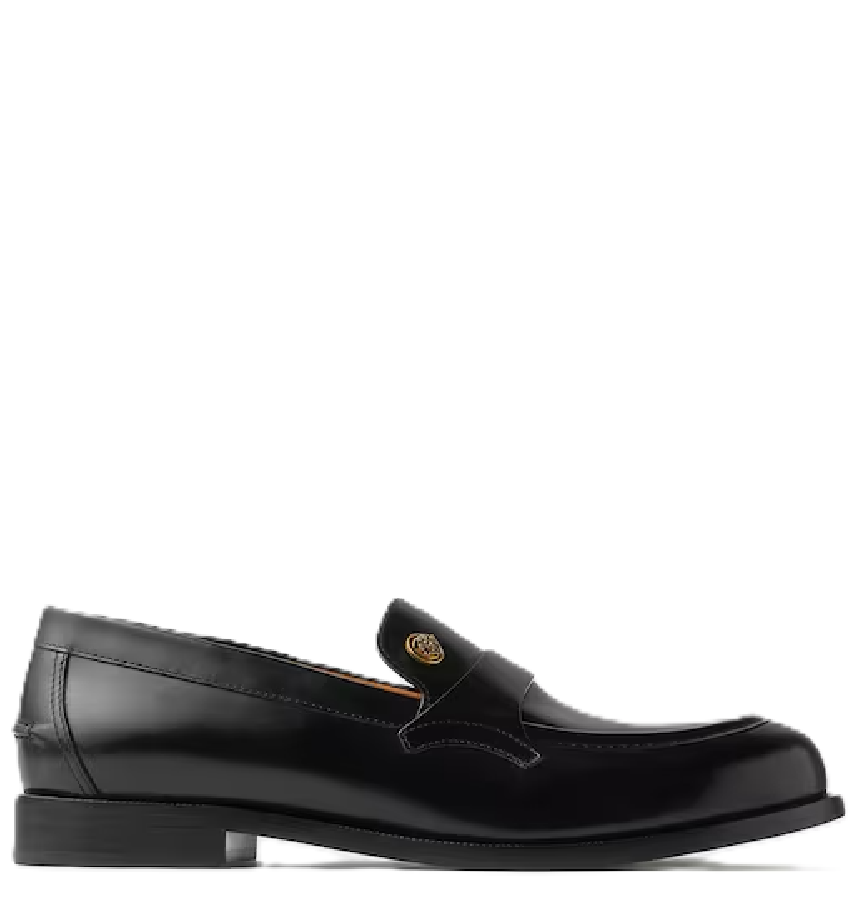  Giày Nam Versace Manu Leather Loafers 'Black' 