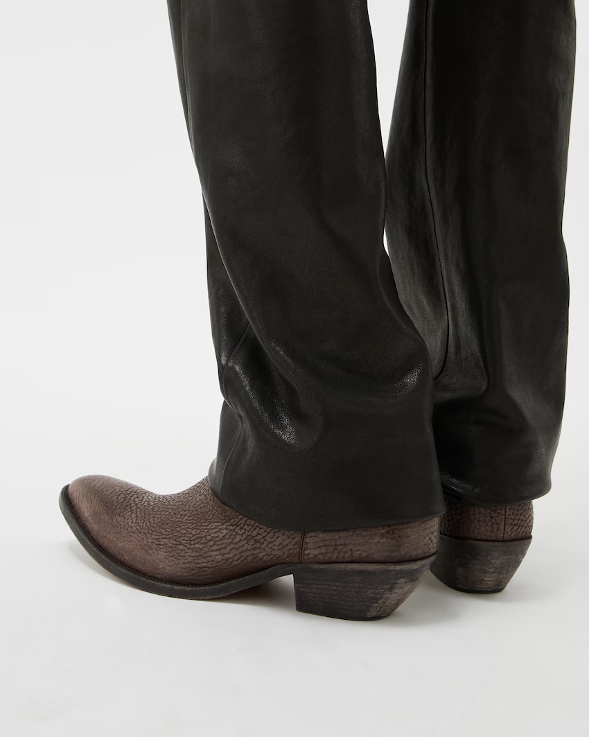  Giày Nam Versace Tigre Leather Texan 'Brown' 