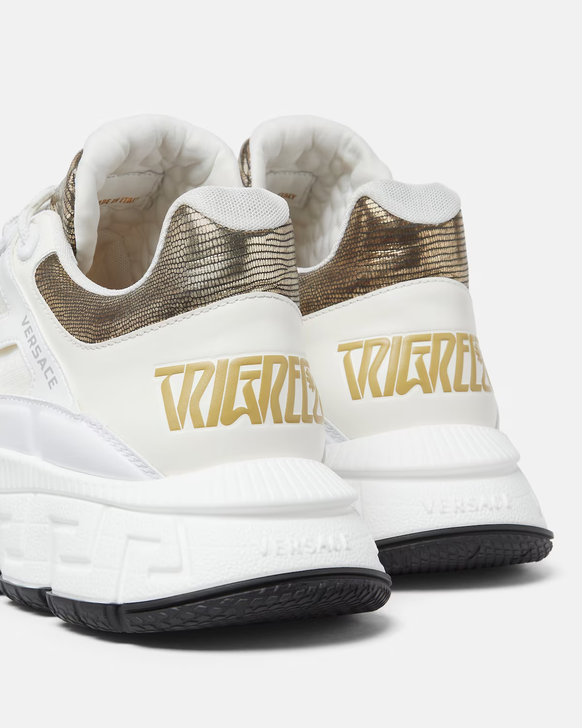  Giày Nam Versace Trigreca Lizard-Effect 'Gold' 