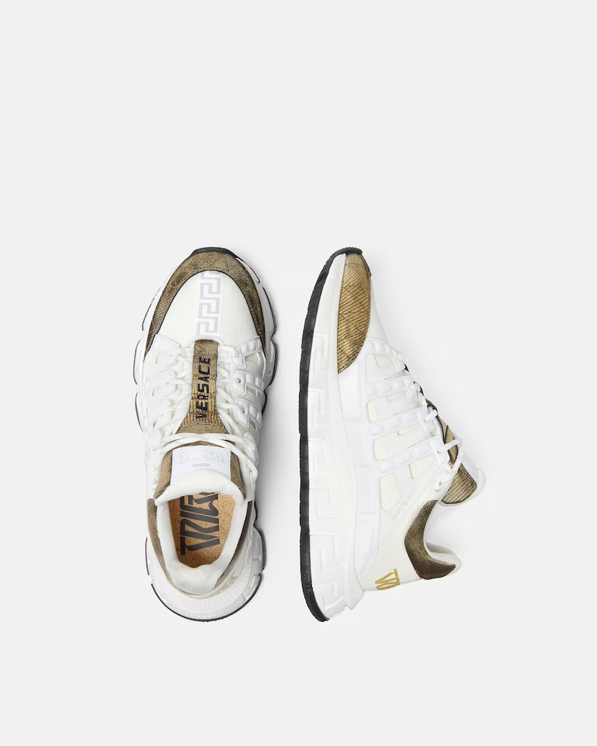  Giày Nam Versace Trigreca Lizard-Effect 'Gold' 