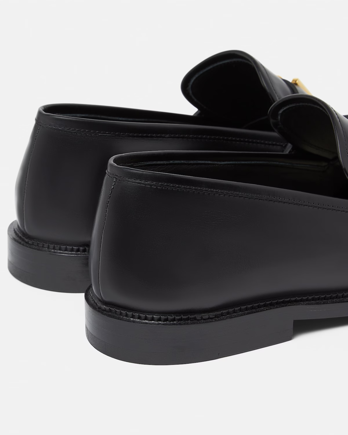  Giày Nam Versace V Leather Loafers 'Black' 