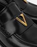  Giày Nam Versace V Leather Loafers 'Black' 