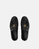  Giày Nam Versace V Leather Loafers 'Black' 