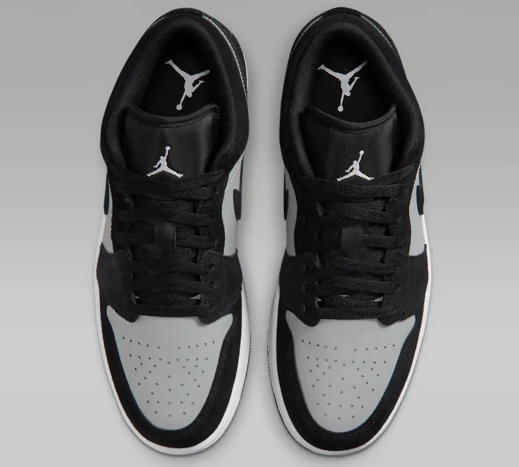  Giày Nike Air Jordan 1 Low 'Black White Grey' 