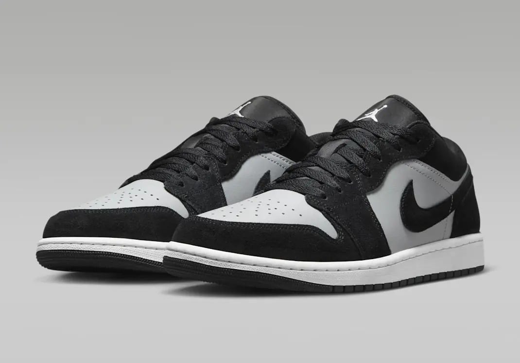  Giày Nike Air Jordan 1 Low 'Black White Grey' 