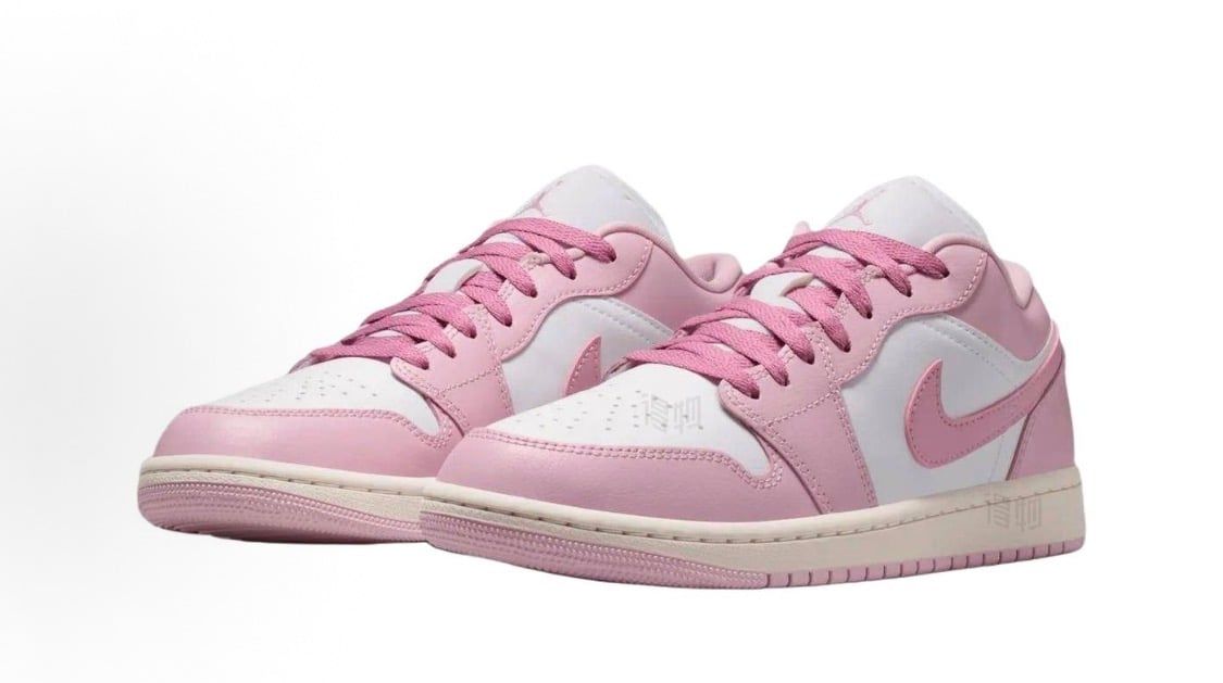  Giày Nike Air Jordan 1 Low 'Iced Carmine White' 