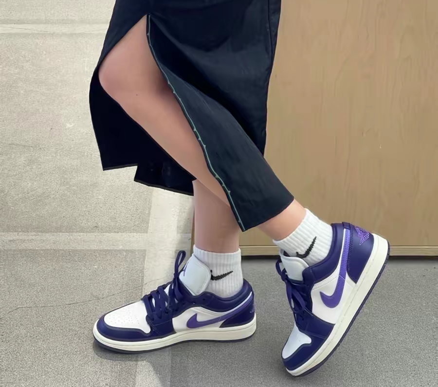  Giày Nike Air Jordan 1 Low 'Purple Sail' 