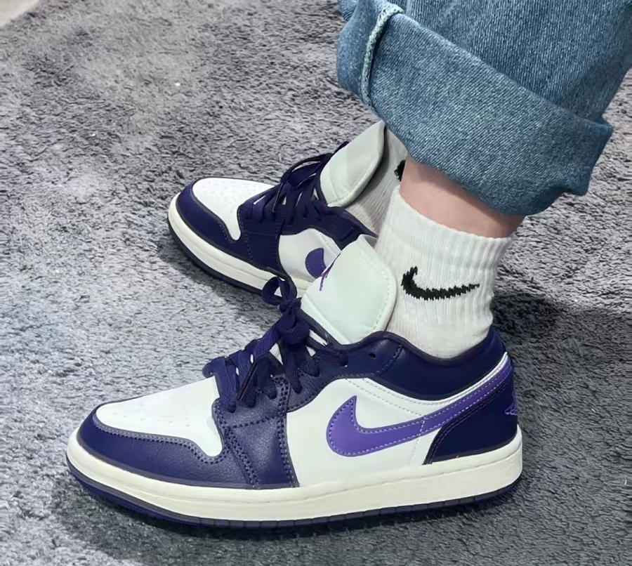  Giày Nike Air Jordan 1 Low 'Purple Sail' 