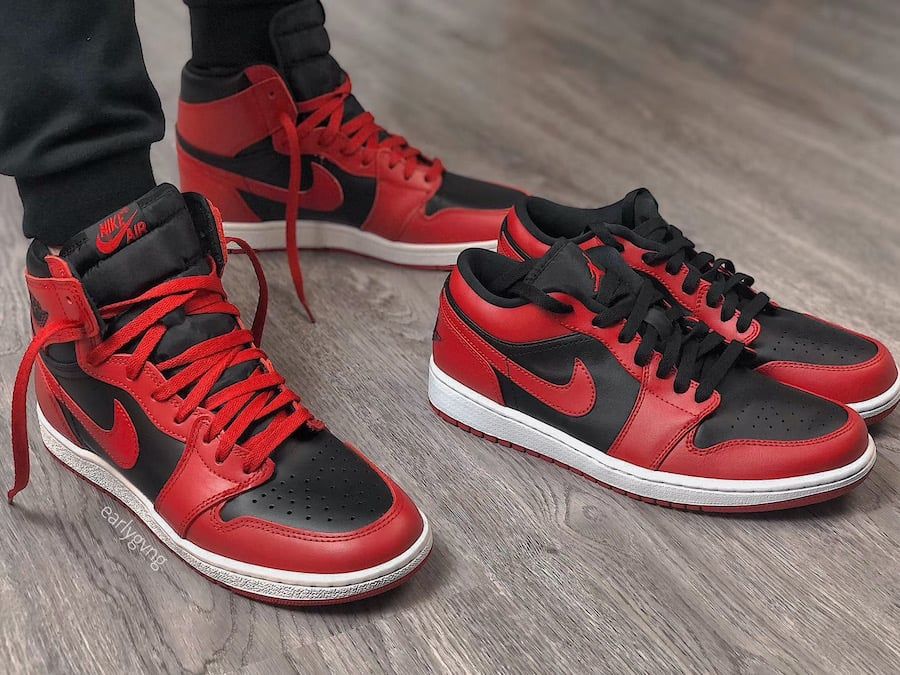  Giày Nike Air Jordan 1 Low 'Reverse Bred' 