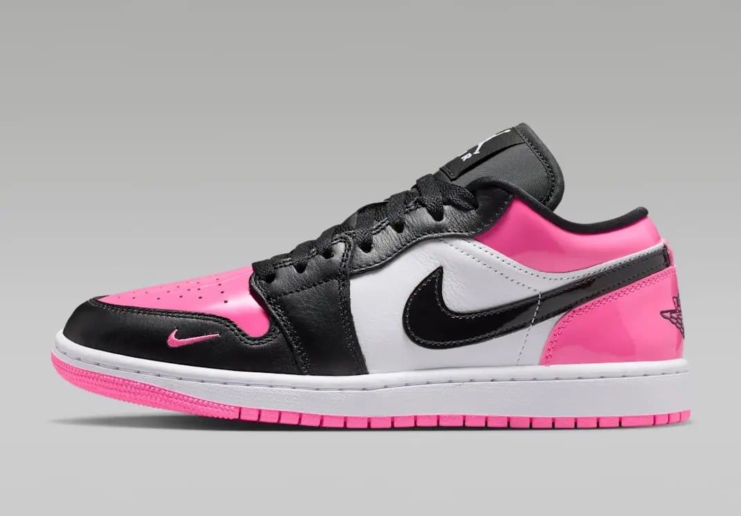  Giày Nike Air Jordan 1 Low SE 'Black Pinksicle Patent' 