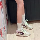  Giày Nike Air Jordan 1 Low SE GS 'Fur Swoosh' 