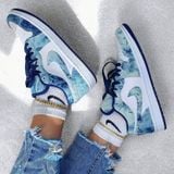  Giày Nike Air Jordan 1 Low SE 'Washed Denim' 