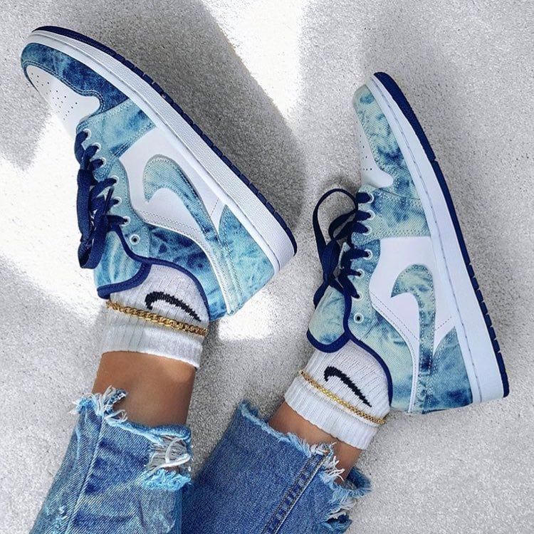  Giày Nike Air Jordan 1 Low SE 'Washed Denim' 