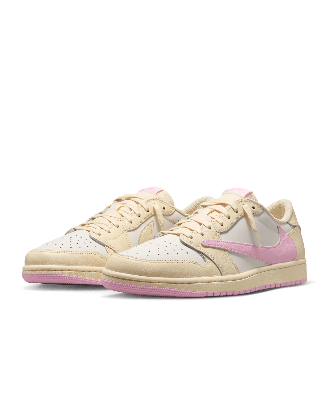  Giày Nike Air Jordan 1 Low x Travis Scott 'Muslin Shy Pink' 